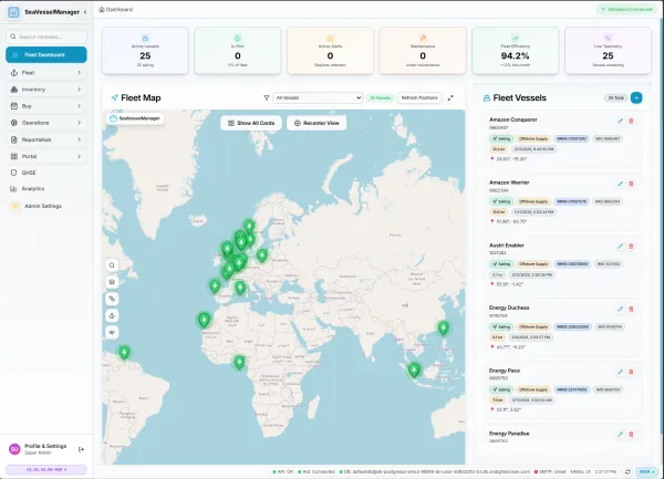 Fleet Dashboard with AIVA Button
